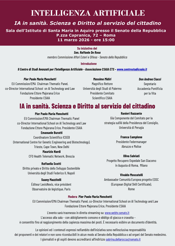 IA in Sanità. Scienza e Diritto al servizio del cittadino.