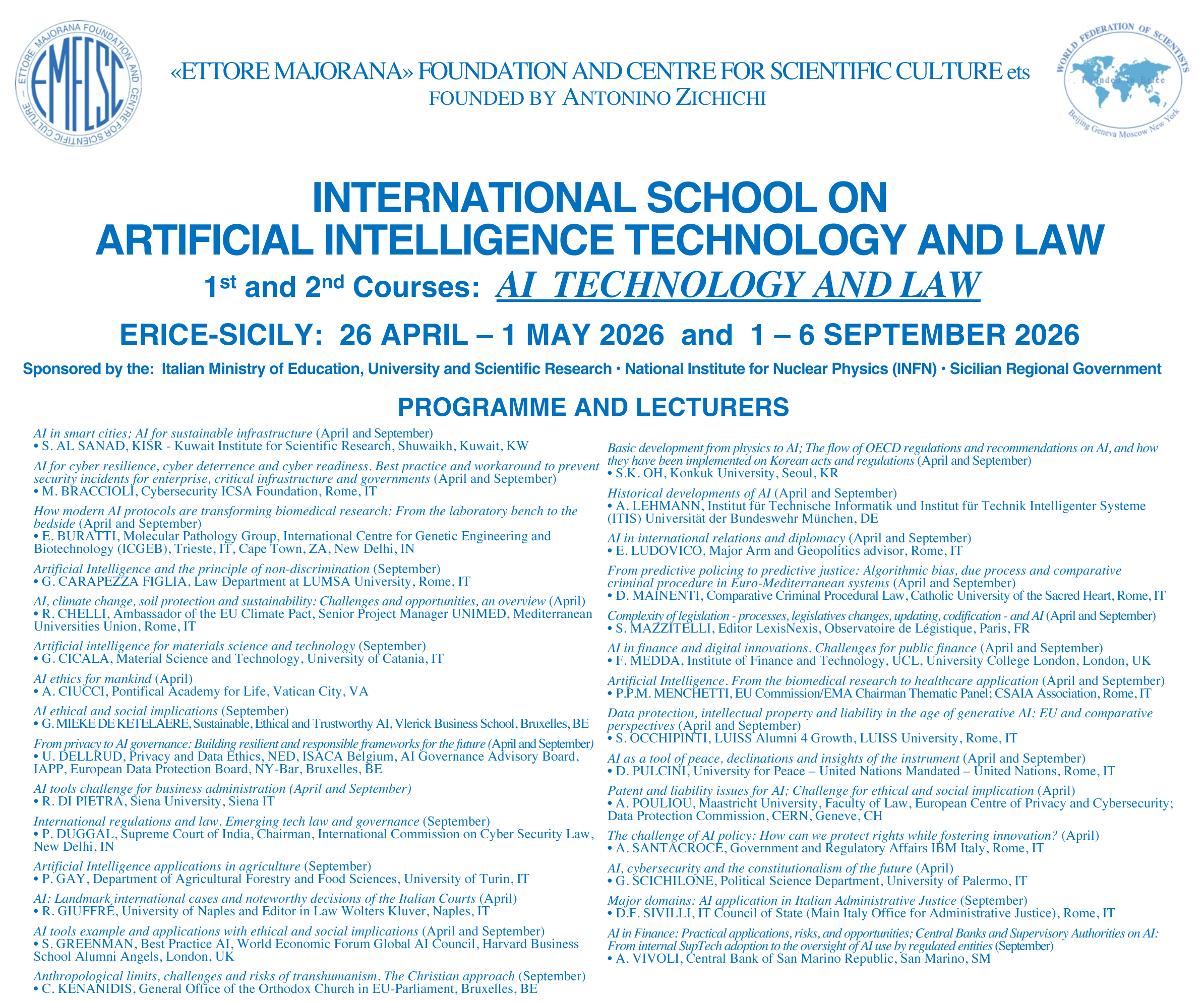 INTERNATIONAL SCHOOL ON ARTIFICIAL INTELLIGENCE TECHNOLOGY AND LAW
